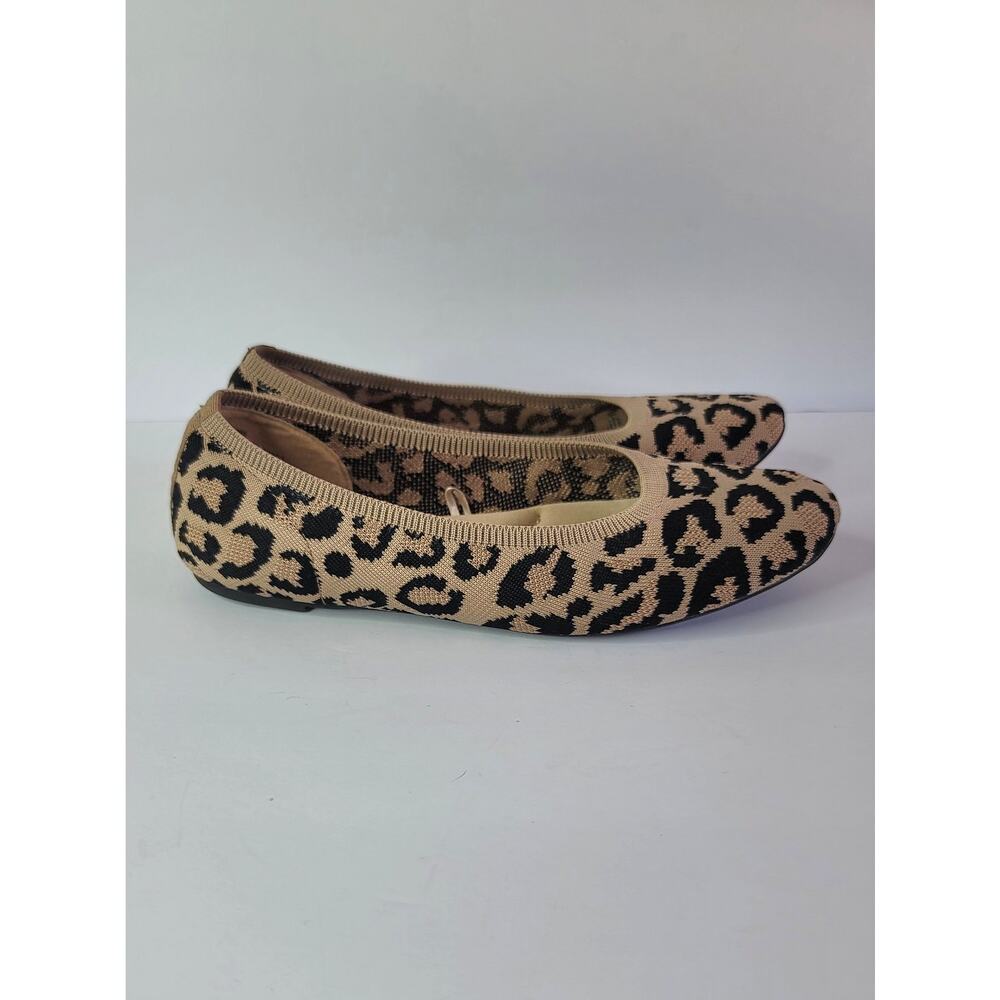 Seychelles Leopard Print Knit Ballet Flats Memory Foam Insoles Women's Size 7.5 - Picture 4 of 11